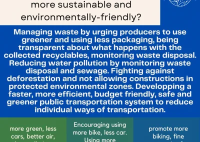 what can the local authorities do in order for the city to become more sustainable and environmentally friendly eredmény